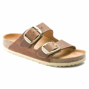 Birkenstock Big Přezkou Oiled Læder Arizona Dame Brune | DK 466GSO